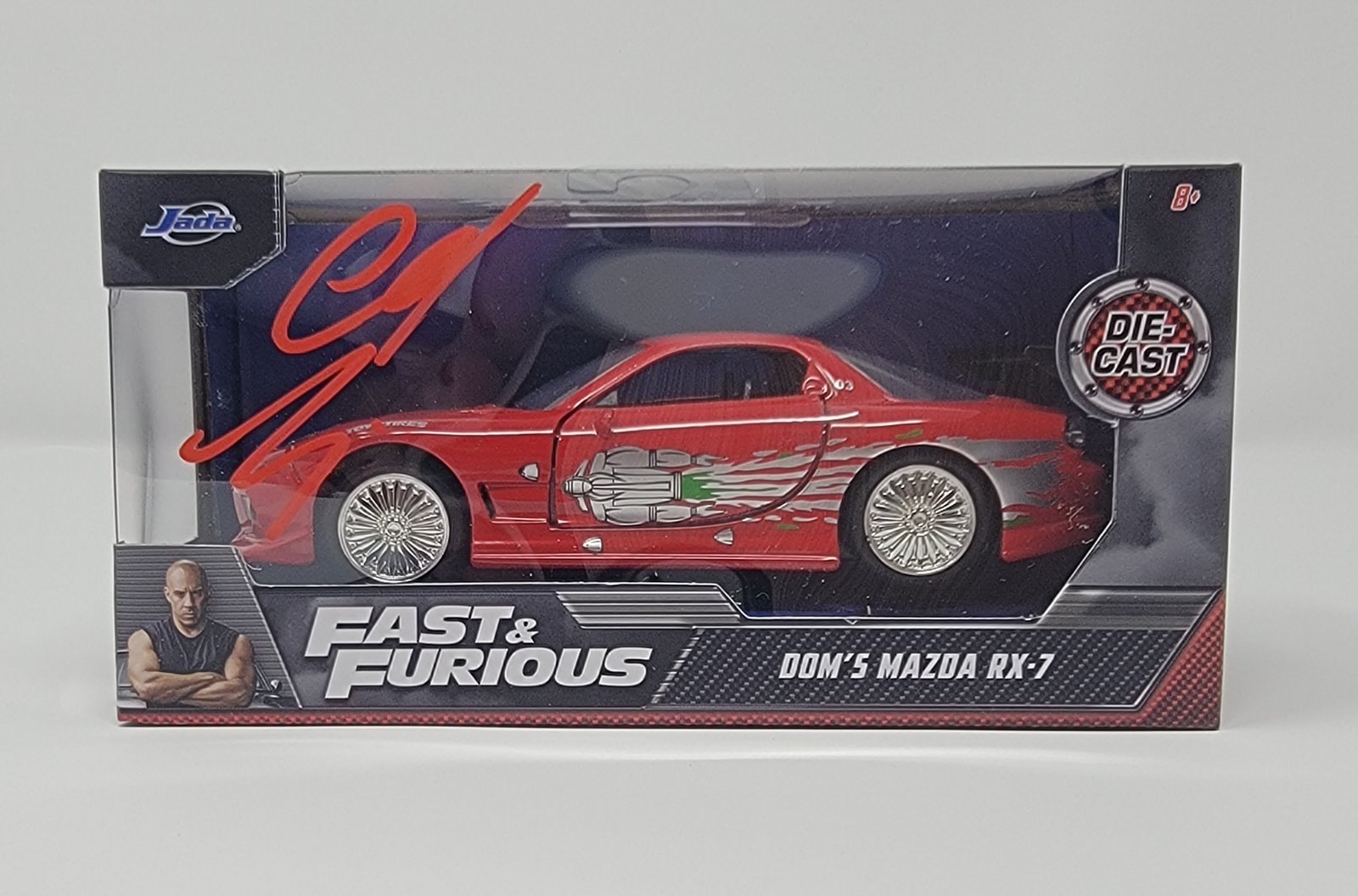Chad Lindberg Signed Dom’s Mazda RX-7 – 1:32 Jada Die-Cast