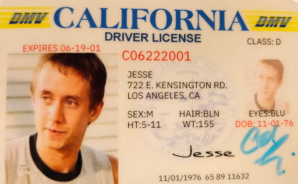 Chad Lindberg Signed Jesse California ID – Double Autographed
