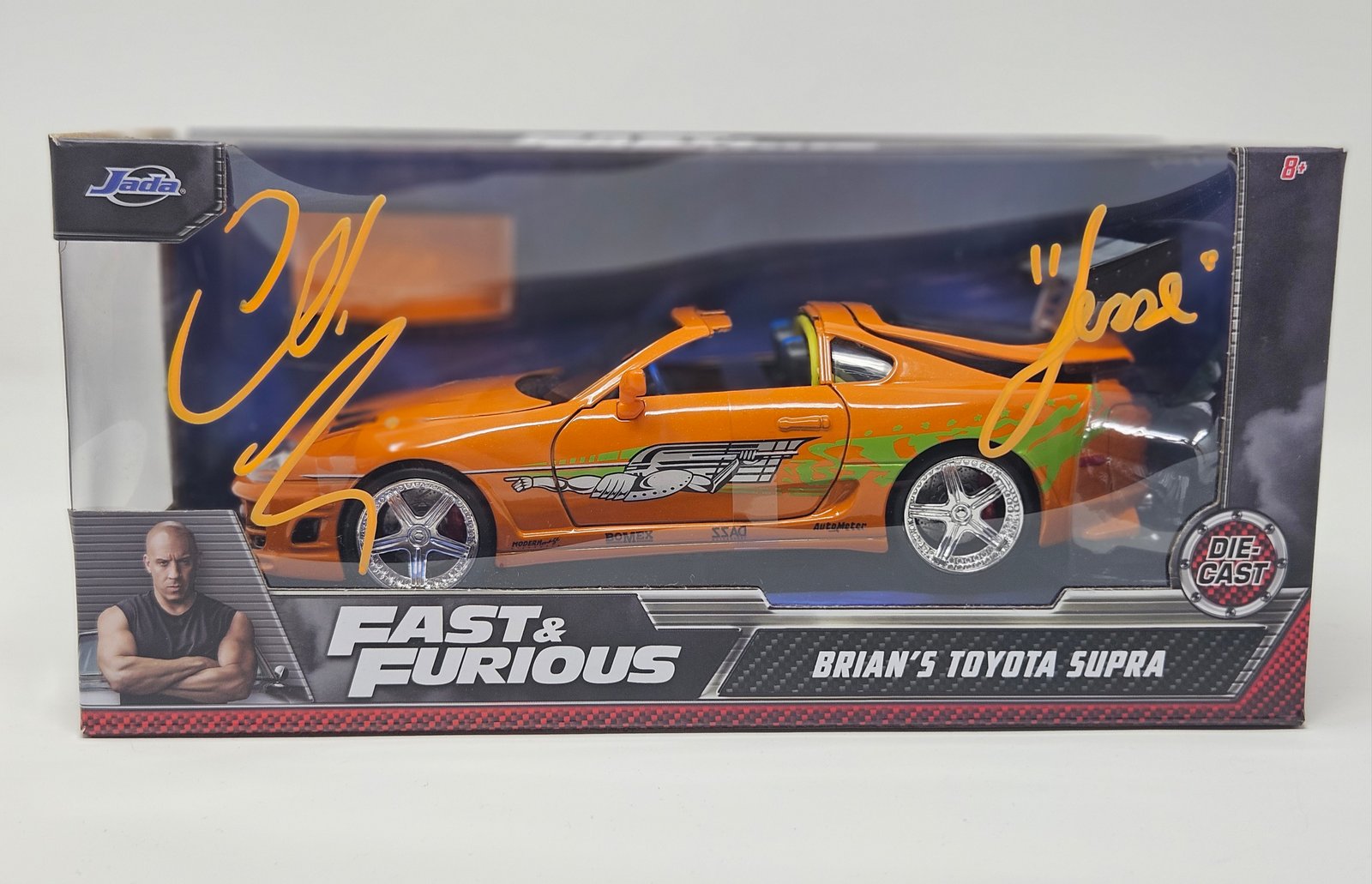 Chad Lindberg Signed Brian’s Toyota Supra – 1:32 Jada Die-Cast