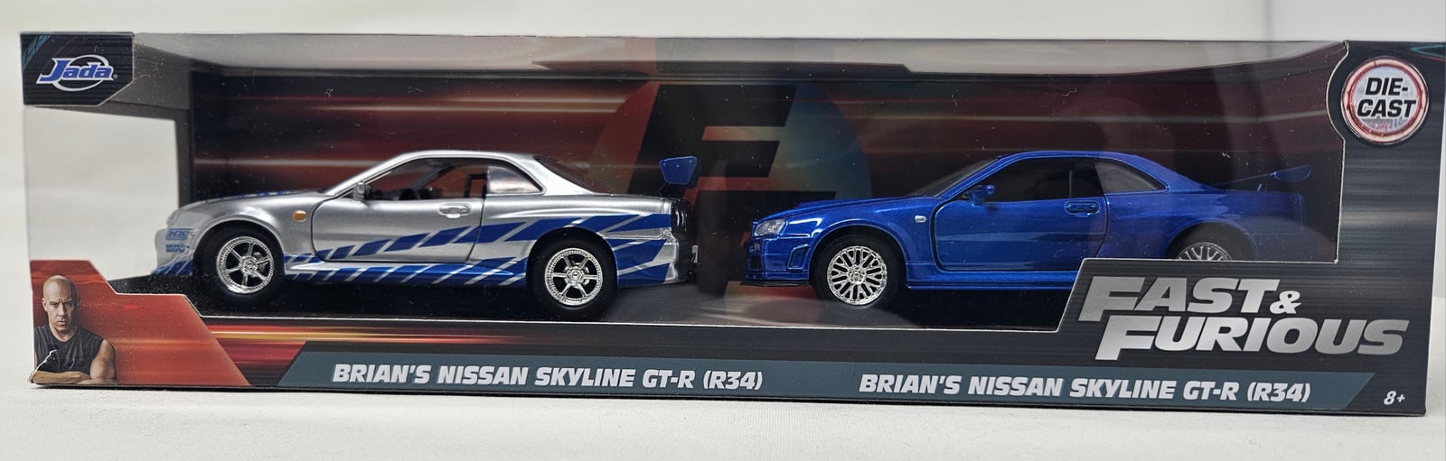 Chad Lindberg Signed Fast & Furious Skyline Duo Set – 1:32 Die-Cast