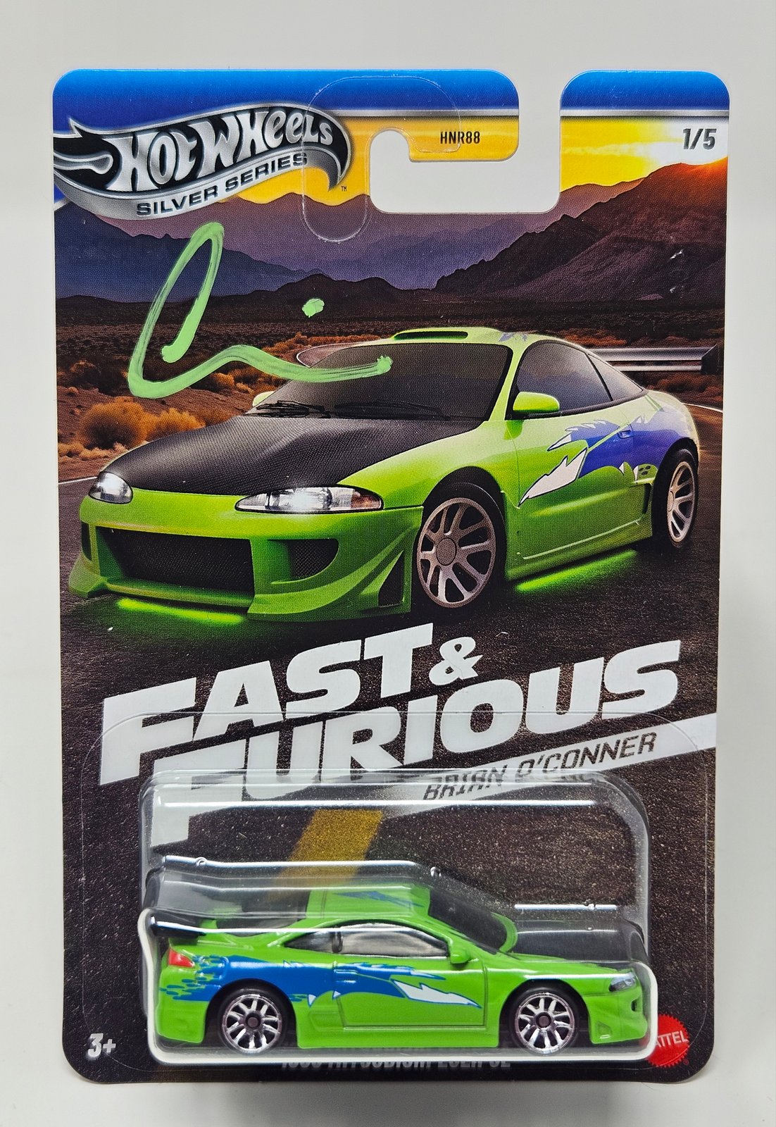 Chad Lindberg Signed Hot Wheels – Brian’s Mitsubishi Eclipse (Silver Series)