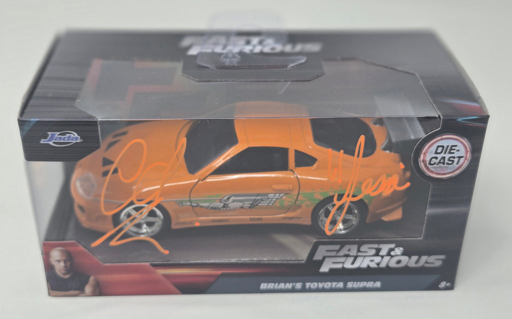 Chad Lindberg Signed Fast & Furious Brian’s Toyota Supra – 1:32 Jada Die-Cast