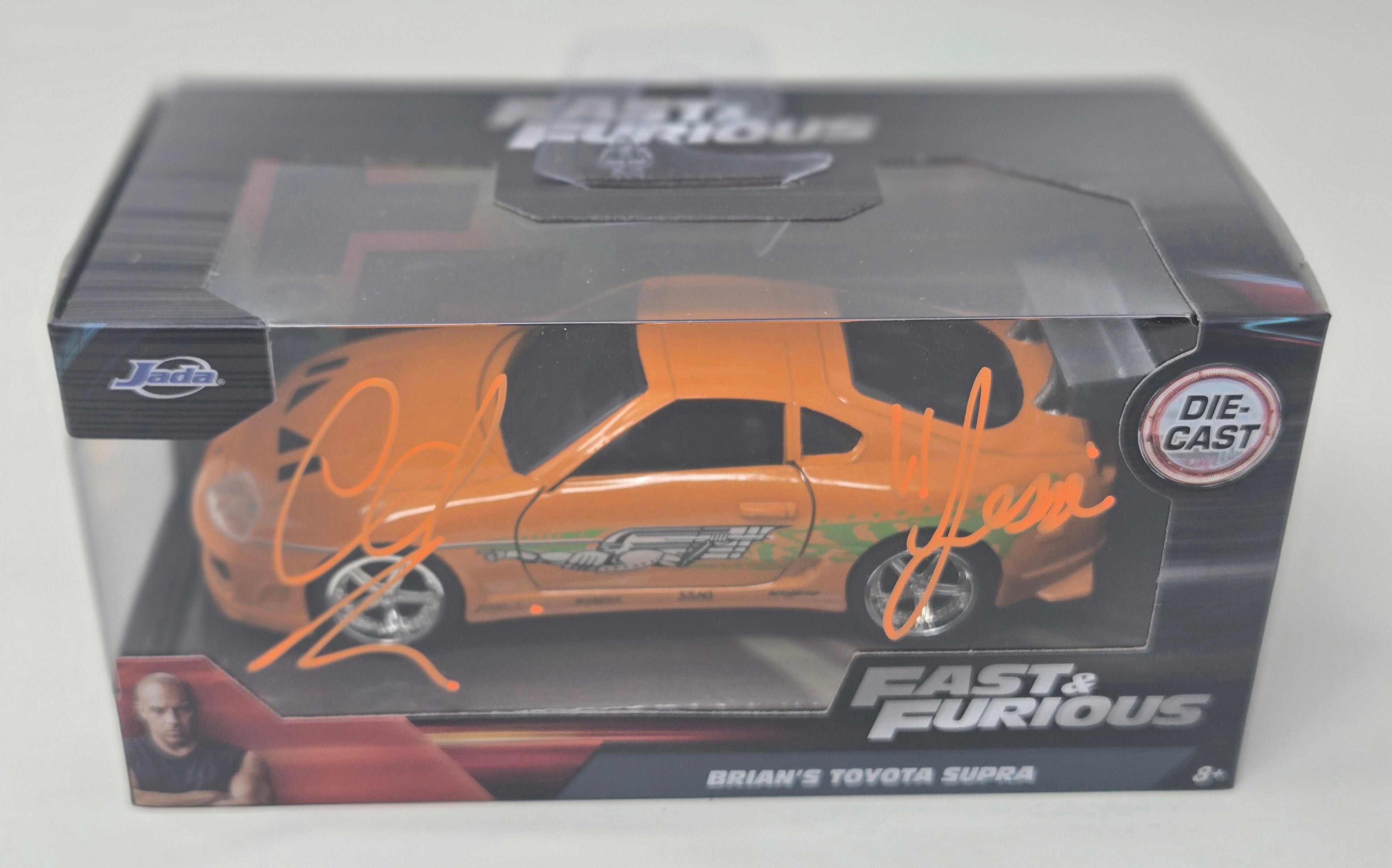 Chad Lindberg Signed Fast & Furious Brian’s Toyota Supra – 1:32 Jada Die-Cast