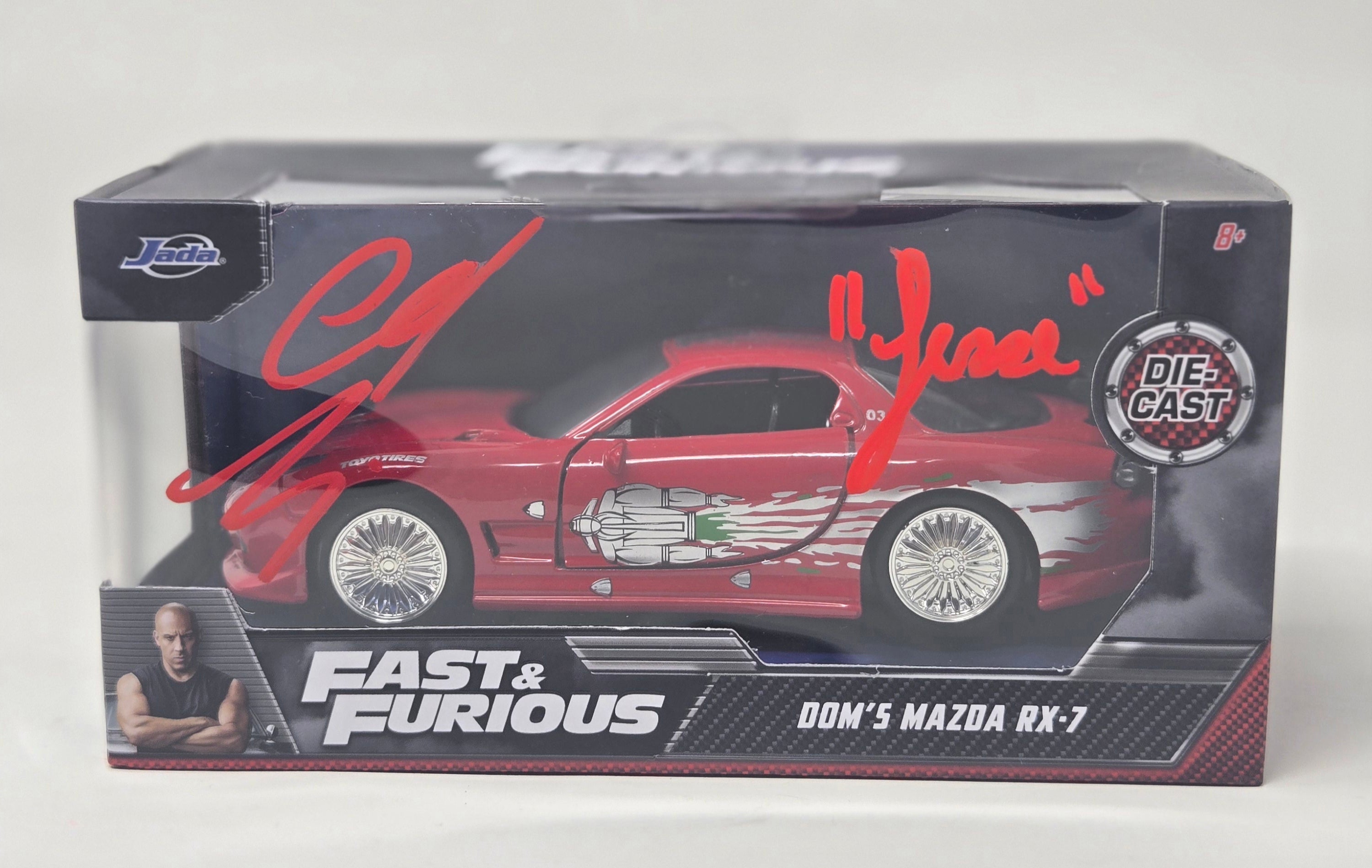 Chad Lindberg Signed Fast & Furious Dom’s Mazda RX-7 – 1:32 Jada Die-Cast