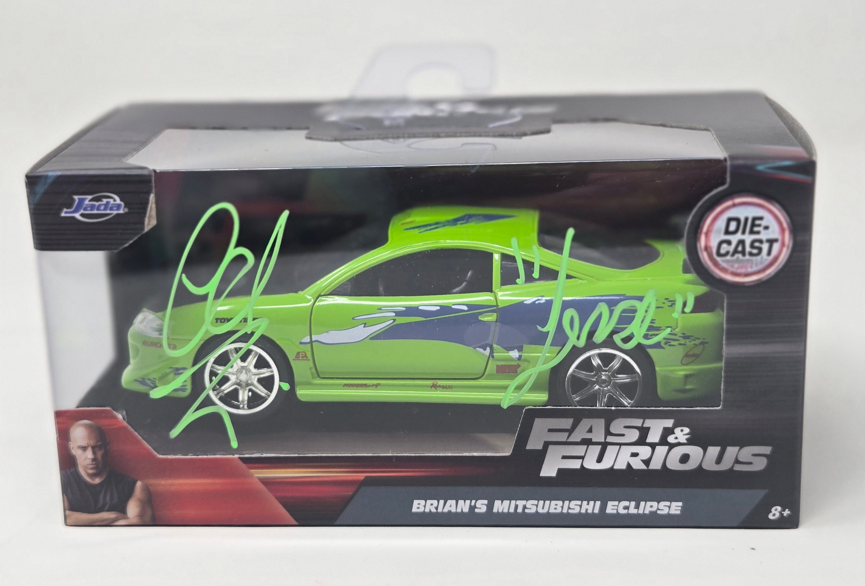 Chad Lindberg Signed Fast & Furious Brian’s Mitsubishi Eclipse – 1:32 Die-Cast