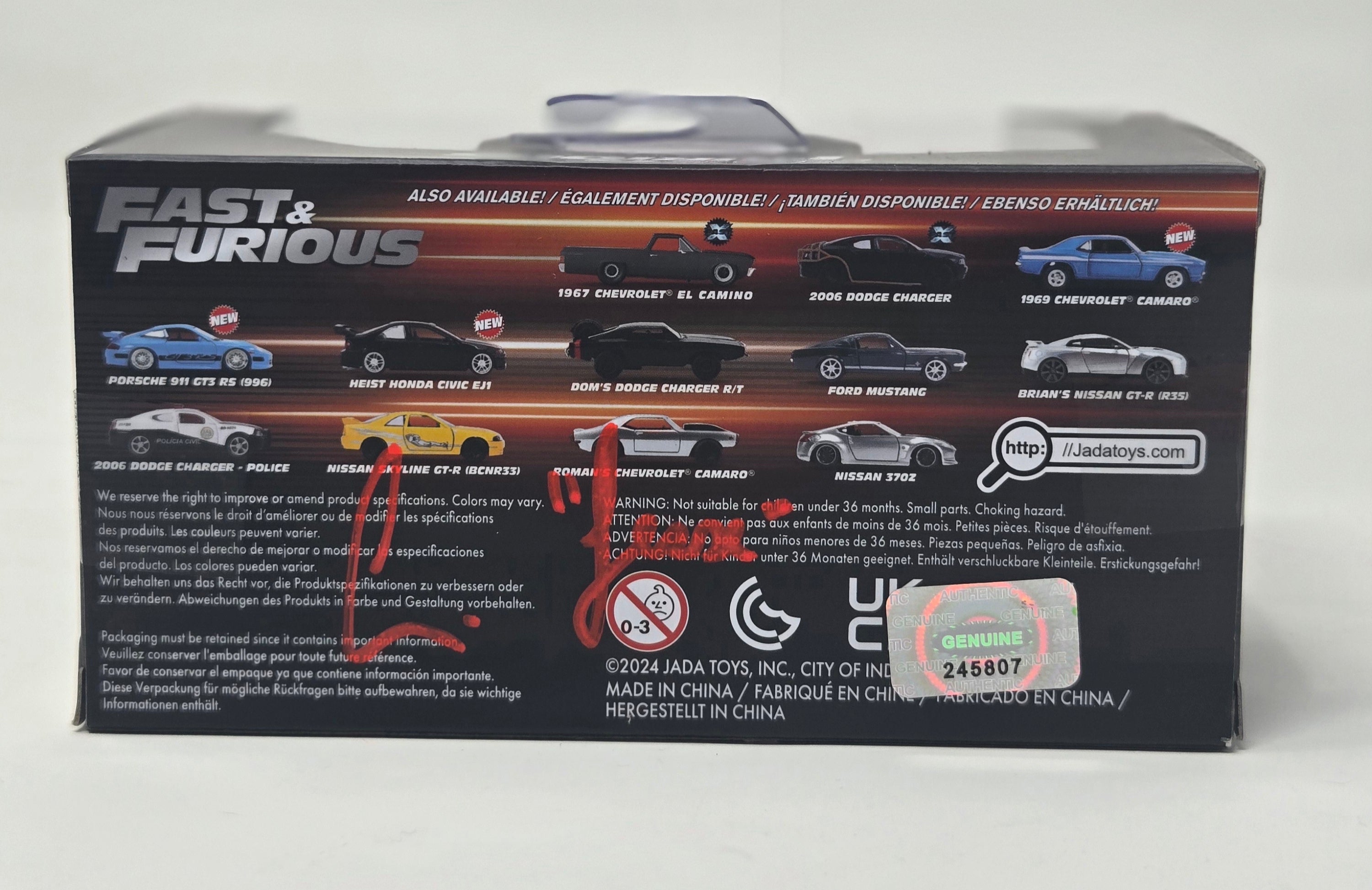 Chad Lindberg Signed Fast & Furious Brian’s Ford F-150 SVT Lightning – 1:32 Die-Cast