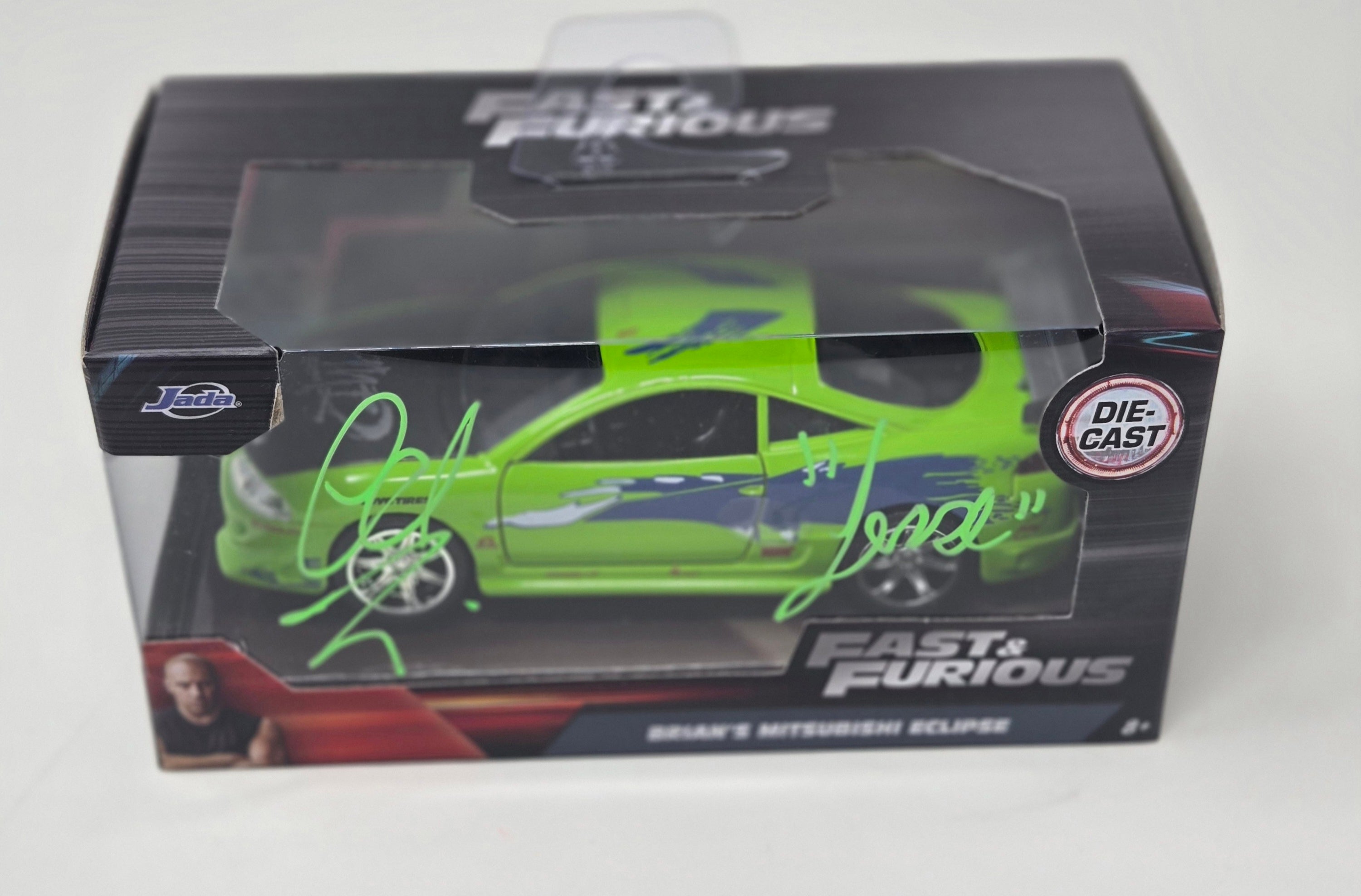 Chad Lindberg Signed Fast & Furious Brian’s Mitsubishi Eclipse – 1:32 Die-Cast